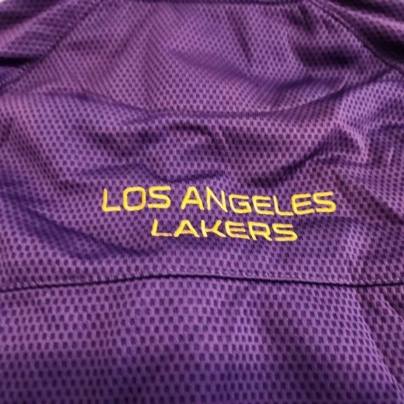 Los Angeles Lakers Sweater Youth Large Purple Yellow 1/4 Zip G-III By Carl Banks - Picture 12 of 13